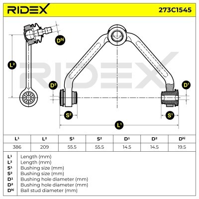 Control Arm RIDEX 273C1545 273C1545 - photo 7