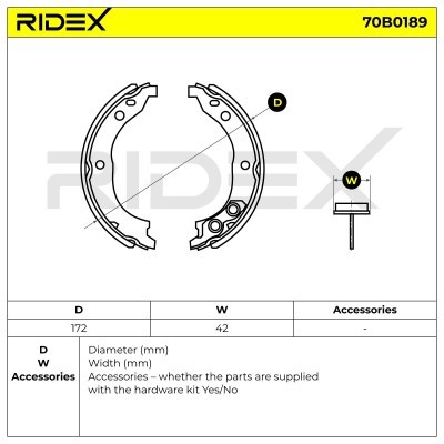 Brake Pads Set RIDEX 70B0189 70B0189 - photo 3