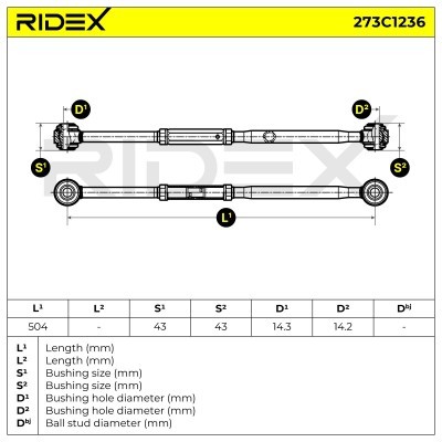 Control Arm RIDEX 273C1236 273C1236 - photo 5