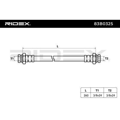 Brake Hose RIDEX 83B0325 83B0325 - photo 3