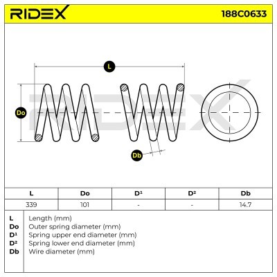 Suspension Spring RIDEX 188C0633 188C0633 - photo 5