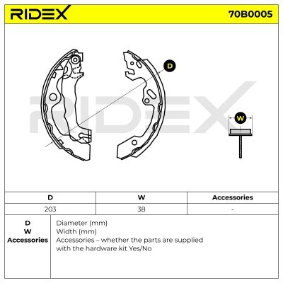 Brake Pads Set RIDEX 70B0005 70B0005 - photo 6