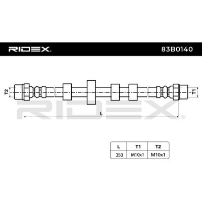 Brake Hose RIDEX 83B0140 83B0140 - photo 3