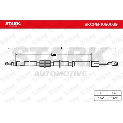 Cable Pull, Parking Brake Stark SKCPB-1050039 SKCPB-1050039 - photo 3