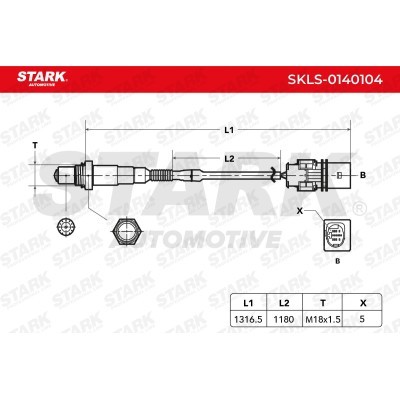 Lambda (Oxygen) Sensor Stark SKLS-0140104 SKLS-0140104 - photo 6