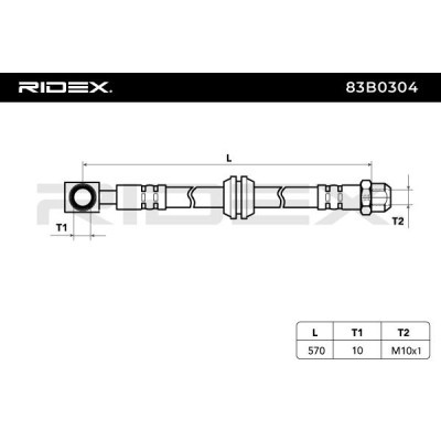 Brake Hose RIDEX 83B0304 83B0304 - photo 6