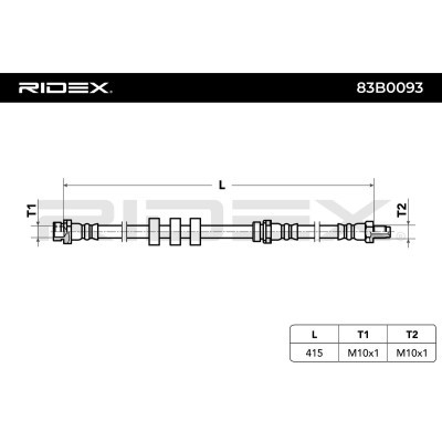 Brake Hose RIDEX 83B0093 83B0093 - photo 4