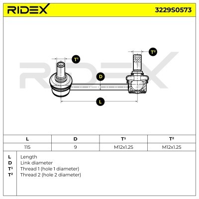 Stabilizer Link RIDEX 3229S0573 3229S0573 - photo 3