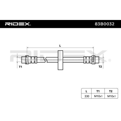 Brake Hose RIDEX 83B0032 83B0032 - photo 3