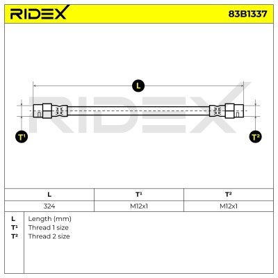 Brake Hose RIDEX 83B1337 83B1337 - photo 5
