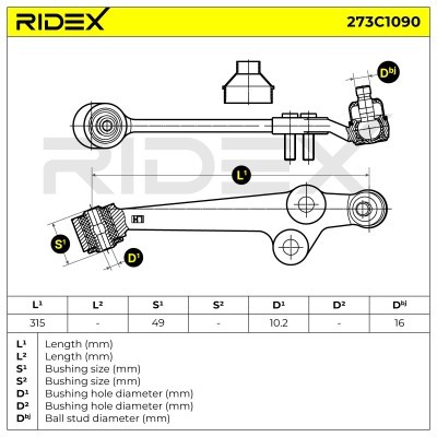 Control Arm RIDEX 273C1090 273C1090 - photo 6