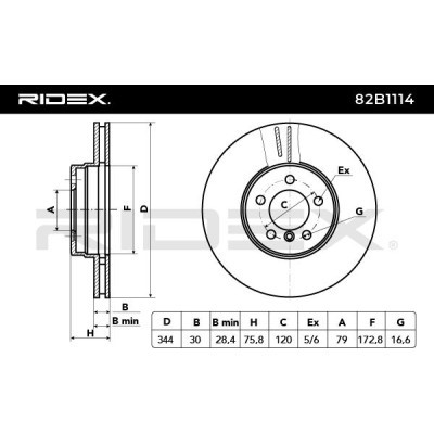 Brake Disc RIDEX 82B1114 82B1114 - photo 3