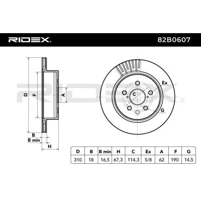 Brake Disc RIDEX 82B0607 82B0607 - photo 3