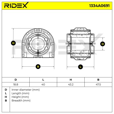 Stabiliser Bar Mounting RIDEX 1334A0691 1334A0691 - photo 5