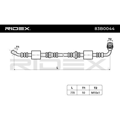 Brake Hose RIDEX 83B0044 83B0044 - photo 4