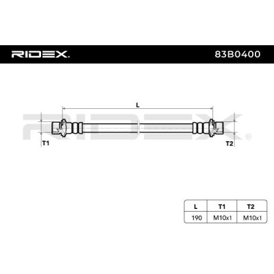 Brake Hose RIDEX 83B0400 83B0400 - photo 4