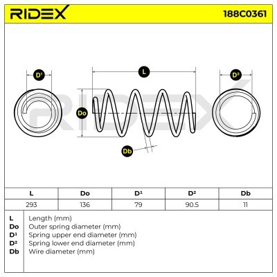 Suspension Spring RIDEX 188C0361 188C0361 - photo 6