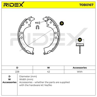 Brake Pads Set RIDEX 70B0167 70B0167 - photo 3