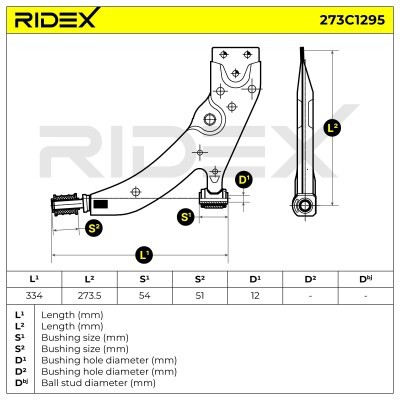 Control Arm RIDEX 273C1295 273C1295 - photo 8