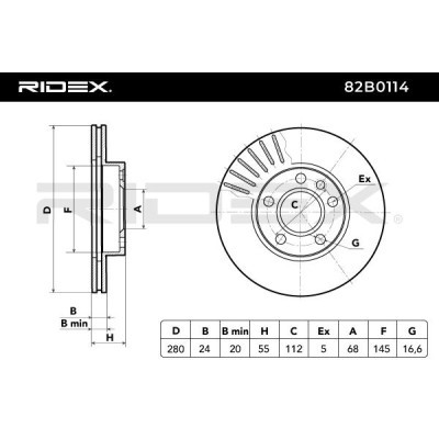 Brake Disc RIDEX 82B0114 82B0114 - photo 5