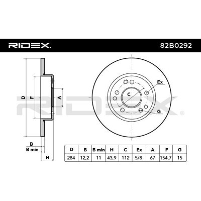 Brake Disc RIDEX 82B0292 82B0292 - photo 4