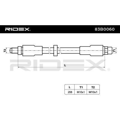 Brake Hose RIDEX 83B0060 83B0060 - photo 3