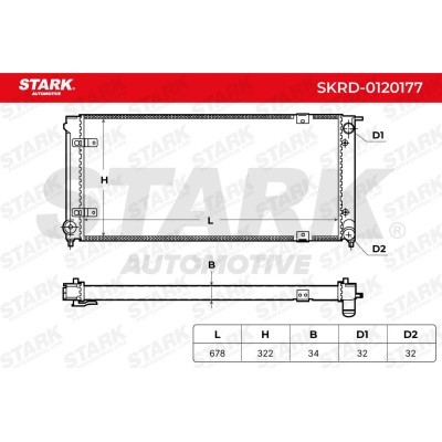Radiator, Engine Cooling Stark SKRD-0120177 SKRD-0120177 - photo 6
