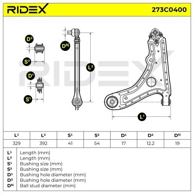 Control Arm RIDEX 273C0400 273C0400 - photo 6