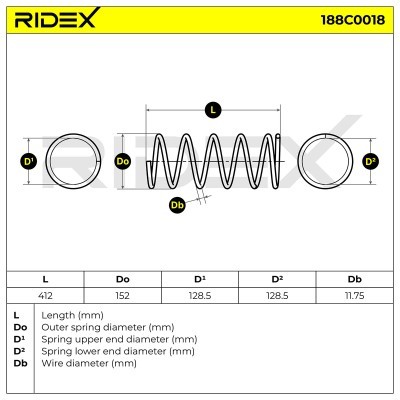 Suspension Spring RIDEX 188C0018 188C0018 - photo 5