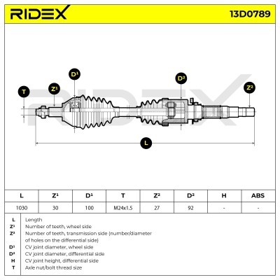 Drive Shaft RIDEX 13D0789 13D0789 - photo 7