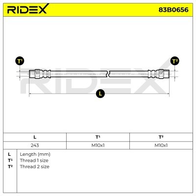 Brake Hose RIDEX 83B0656 83B0656 - photo 5