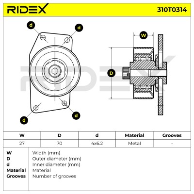 Belt Tensioner V-Ribbed Belt RIDEX 310T0314 310T0314 - photo 6