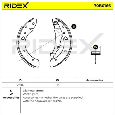 Brake Pads Set RIDEX 70B0166 70B0166 - photo 5