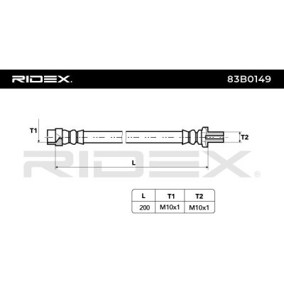 Brake Hose RIDEX 83B0149 83B0149 - photo 3