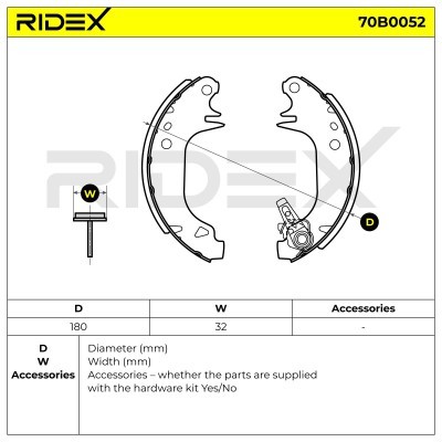 Brake Pads Set RIDEX 70B0052 70B0052 - photo 3