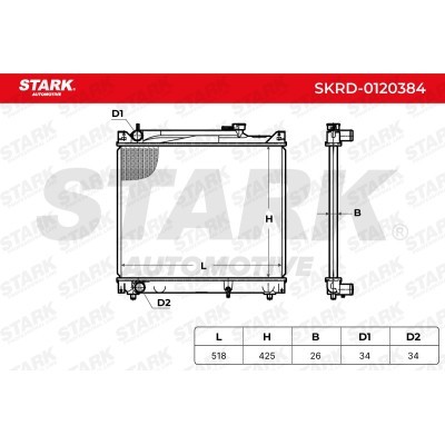 Radiator, Engine Cooling Stark SKRD-0120384 SKRD-0120384 - photo 4