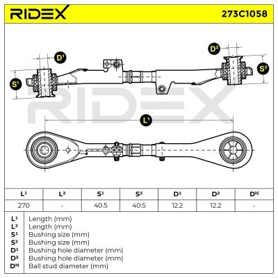 Control Arm RIDEX 273C1058 273C1058 - photo 7
