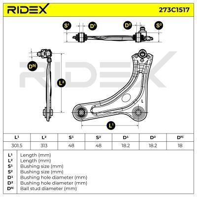 Control Arm RIDEX 273C1517 273C1517 - photo 6