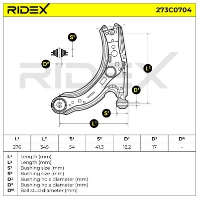 Control Arm RIDEX 273C0704 273C0704 - photo 5