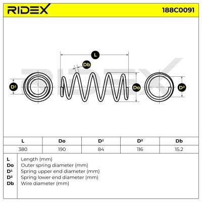 Suspension Spring RIDEX 188C0091 188C0091 - photo 5