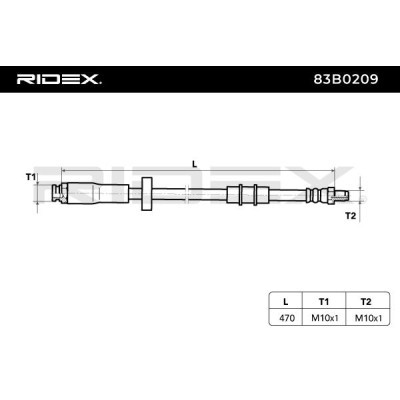 Brake Hose RIDEX 83B0209 83B0209 - photo 3