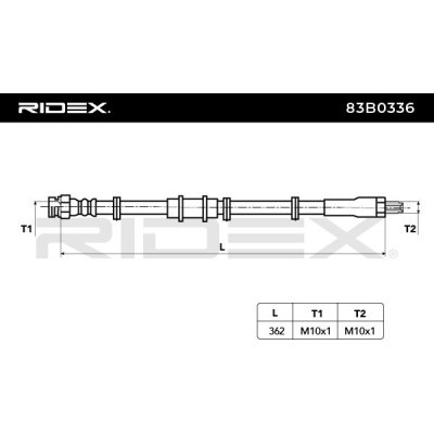 Brake Hose RIDEX 83B0336 83B0336 - photo 10