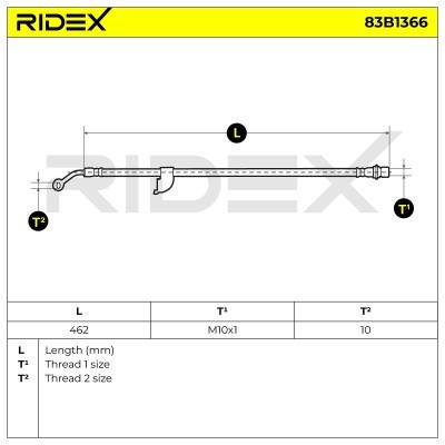 Brake Hose RIDEX 83B1366 83B1366 - photo 5