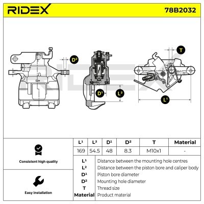 Brake Caliper RIDEX 78B2032 78B2032 - photo 6