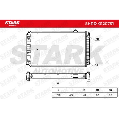 Radiator, Engine Cooling Stark SKRD-0120791 SKRD-0120791 - photo 8