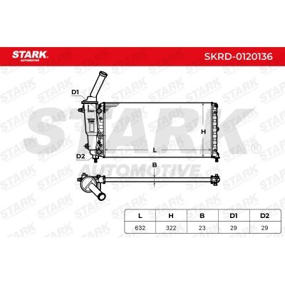Radiator, Engine Cooling Stark SKRD-0120136 SKRD-0120136 - photo 4