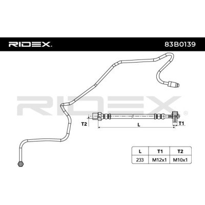 Brake Hose RIDEX 83B0139 83B0139 - photo 3