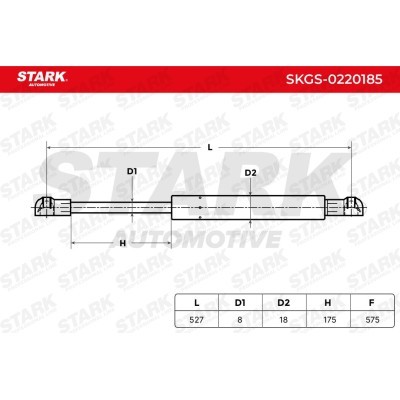 Gas Spring, boot-/cargo area Stark SKGS-0220185 SKGS-0220185 - photo 3