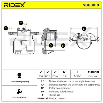 Brake Caliper RIDEX 78B0810 78B0810 - photo 5