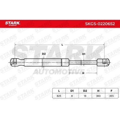Gas Spring, boot-/cargo area Stark SKGS-0220652 SKGS-0220652 - photo 5